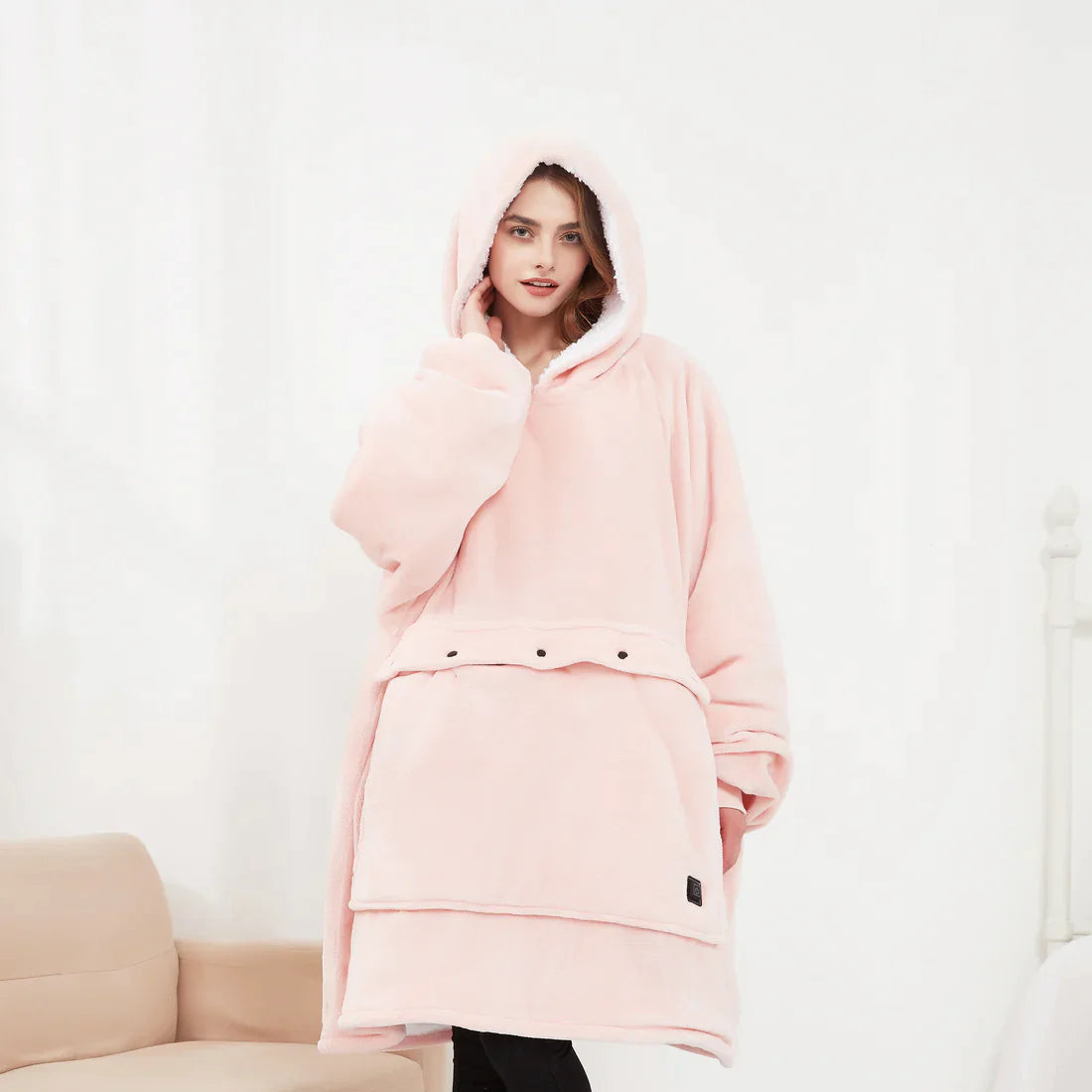 WarmWear Heated Hoodie Blanket