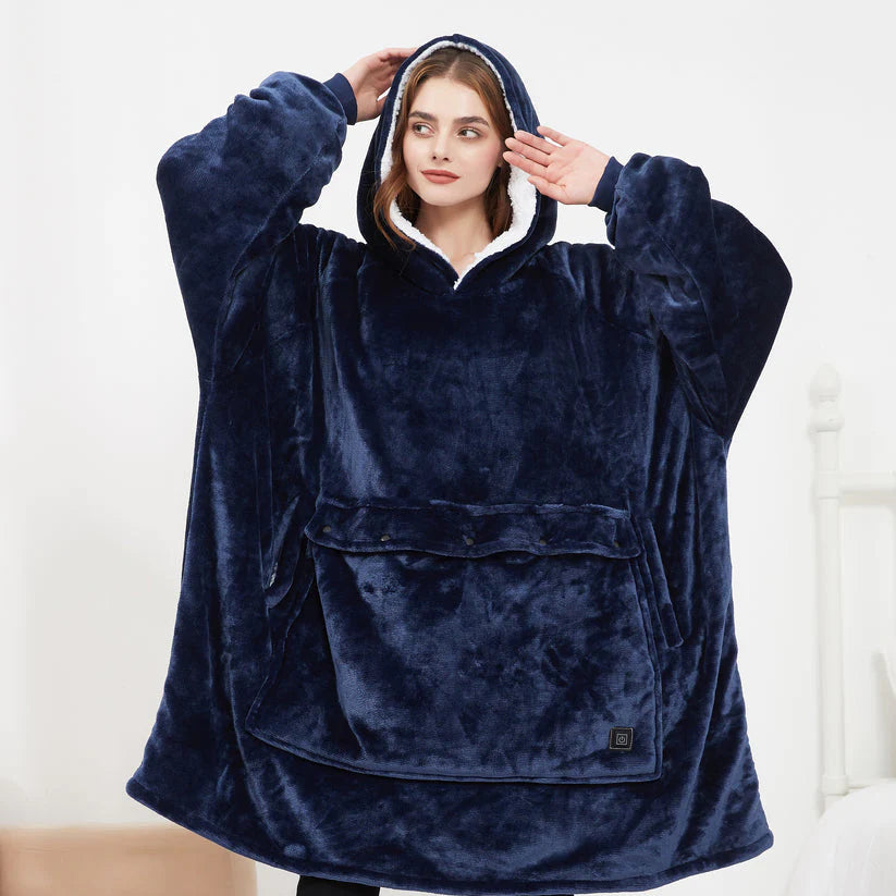 WarmWear Heated Hoodie Blanket